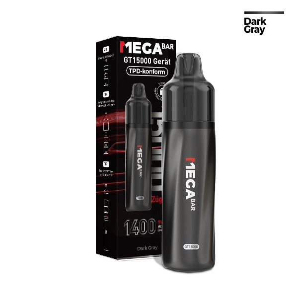 MEGABAR GT15000 - E-Zigarette Basisgerät - Dark Gray